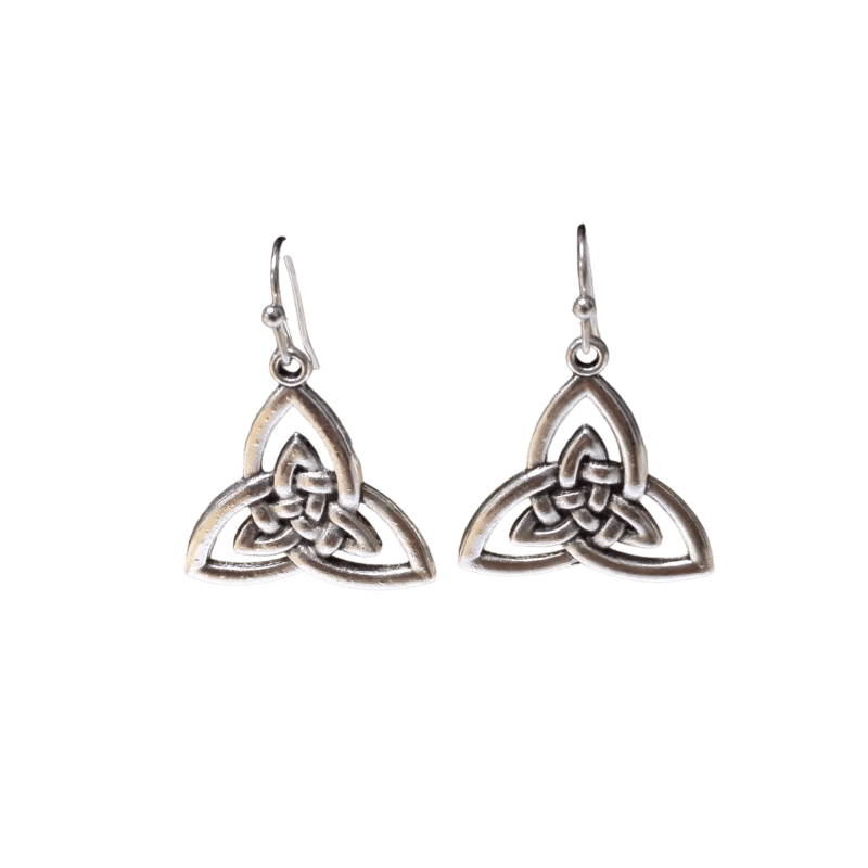 Boho Druppel Oorhangers met Keltisch Triquetra -