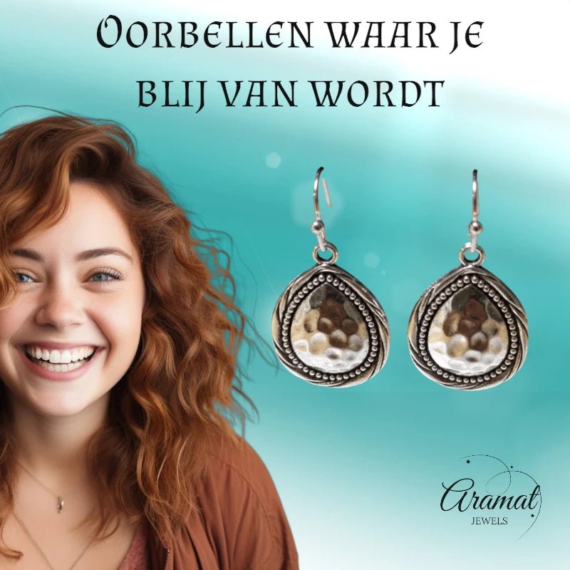 Sierlijke Druppel Oorhangers &acirc;&euro;&ldquo; Antieke Boho Stijl &acirc;&euro;&ldquo; 35x20mm -