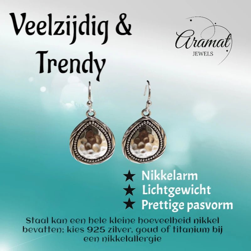 Sierlijke Druppel Oorhangers &acirc;&euro;&ldquo; Antieke Boho Stijl &acirc;&euro;&ldquo; 35x20mm -
