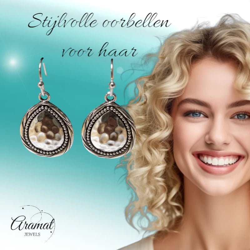 Sierlijke Druppel Oorhangers &acirc;&euro;&ldquo; Antieke Boho Stijl &acirc;&euro;&ldquo; 35x20mm -