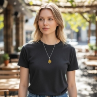 Gele Boho Ketting - Zinklegering - 33mm - Damesketting - Dames