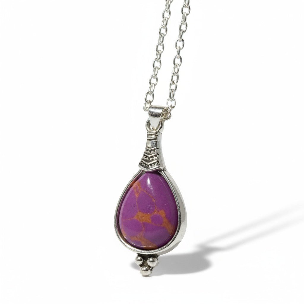 Bohemien Ketting met Druppelvormige Hanger - Dames