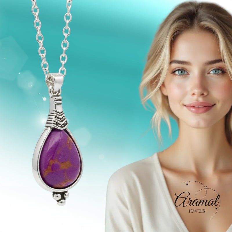 Bohemien Ketting met Druppelvormige Hanger - Dames