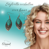 Bohemien Oorhangers met Ovale Hanger -