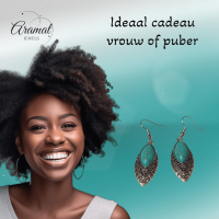 Bohemien Oorhangers met Ovale Hanger -