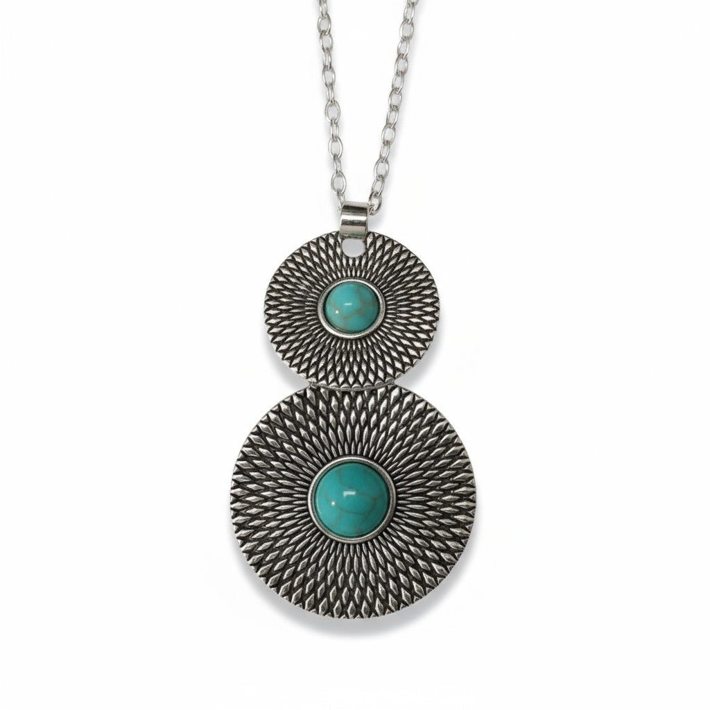 Trendy Bohemien Halsketting met Gemarmerde Steen - Dames