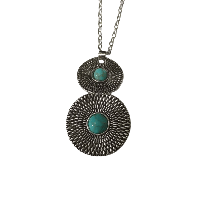 Trendy Bohemien Halsketting met Gemarmerde Steen - Dames