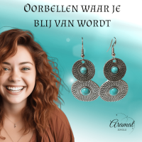 Bohemien Oorhangers met Dubbele Cirkels -
