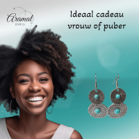 Bohemien Oorhangers met Dubbele Cirkels -