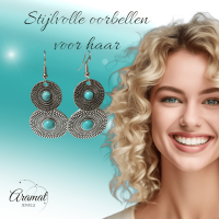 Bohemien Oorhangers met Dubbele Cirkels -