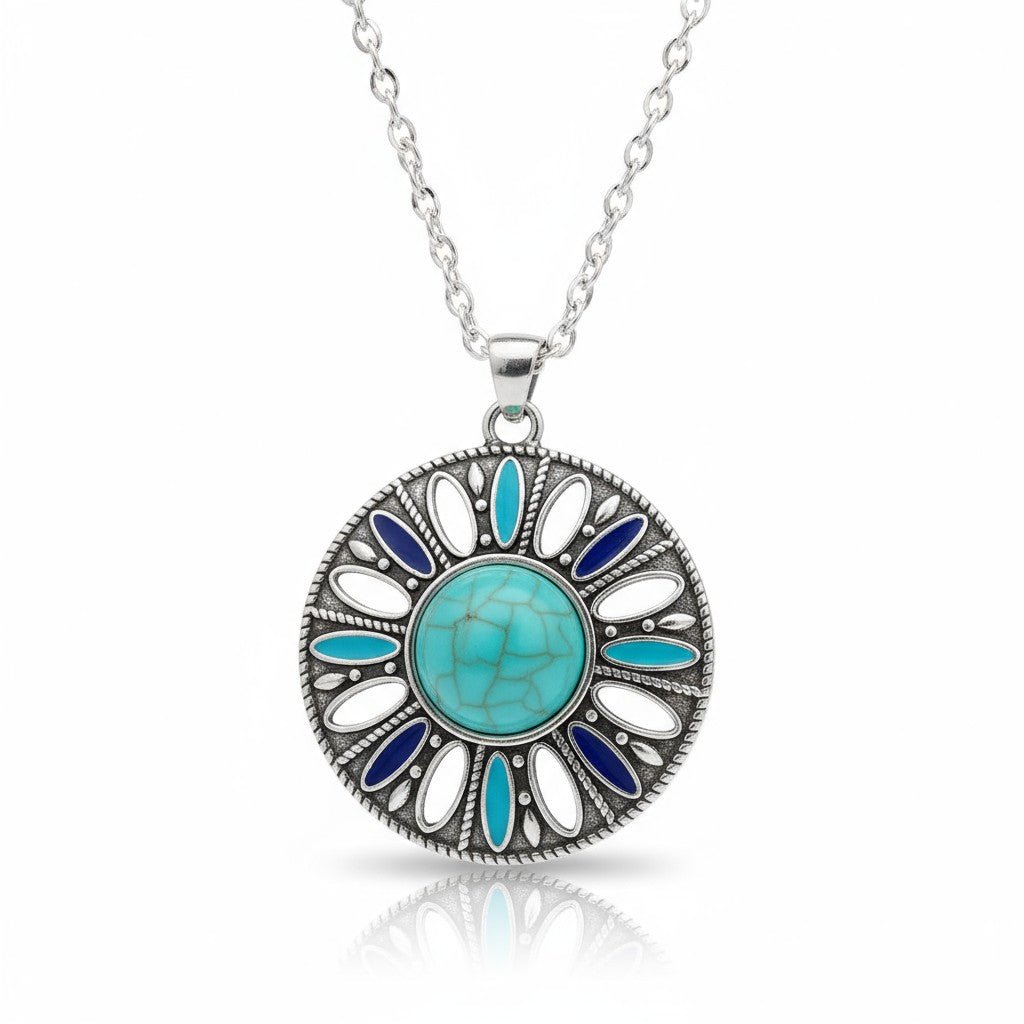 Boho Halsketting met ronde hanger - Dames