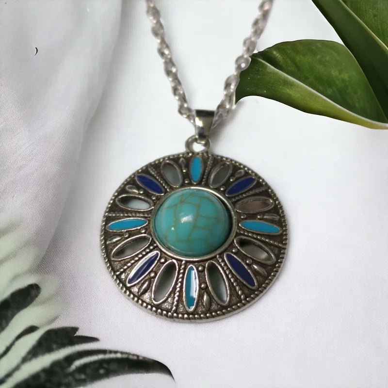 Boho Halsketting met ronde hanger - Dames