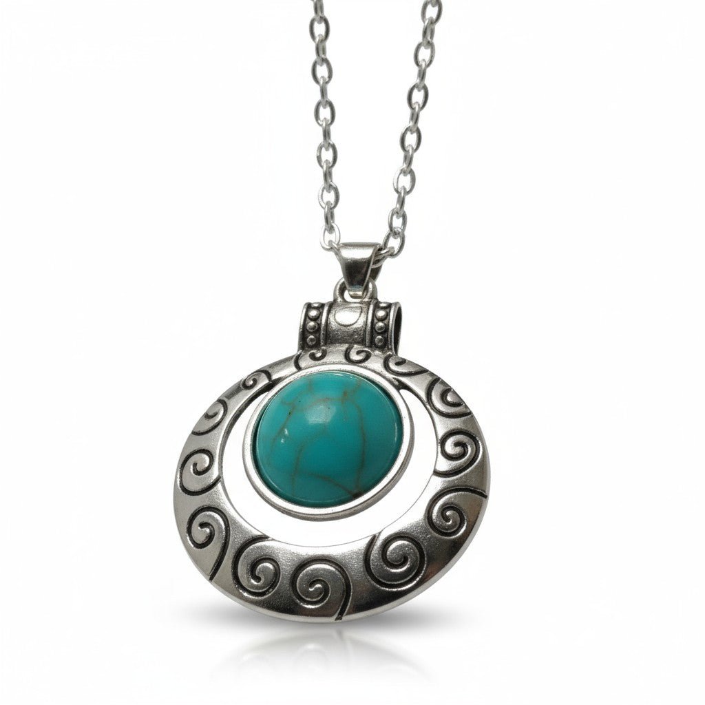 Bohemien Halsketting met Turquoise Steen - Dames