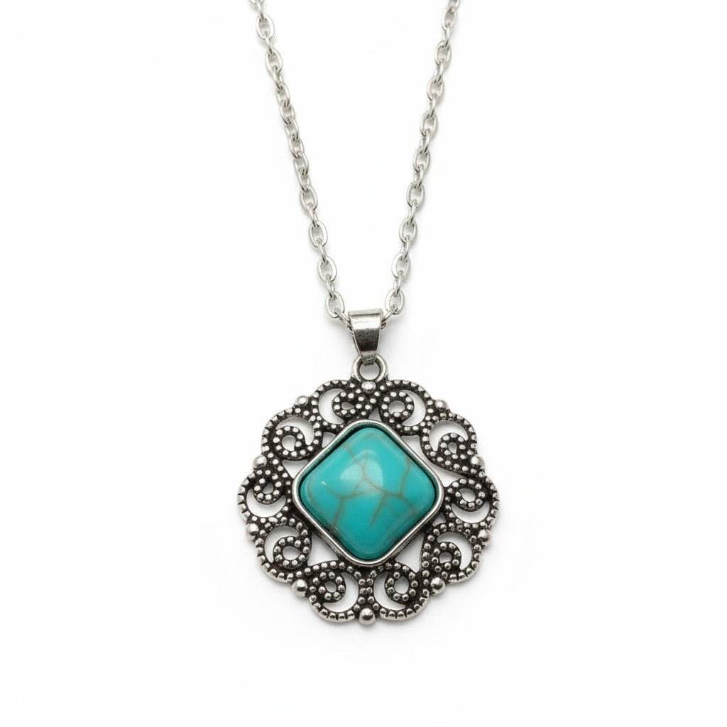 Boho Halsketting met Turquoise Steen - Dames