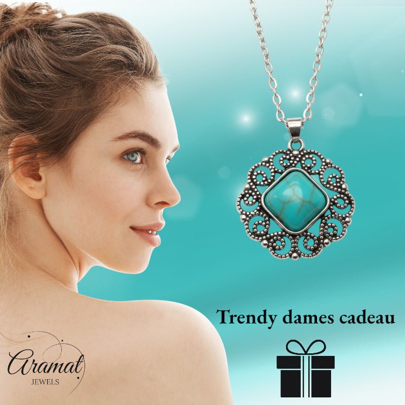 Boho Halsketting met Turquoise Steen - Dames