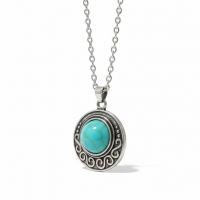 Boho Ketting met Gemarmerde Turquoise Steen - Dames