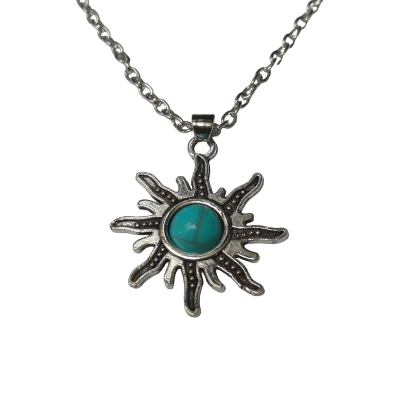Boho Zonne Halsketting met Turquoise steen - Dames