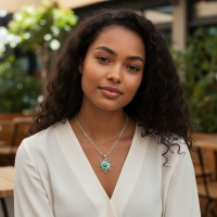 Boho Zonne Halsketting met Turquoise steen - Dames