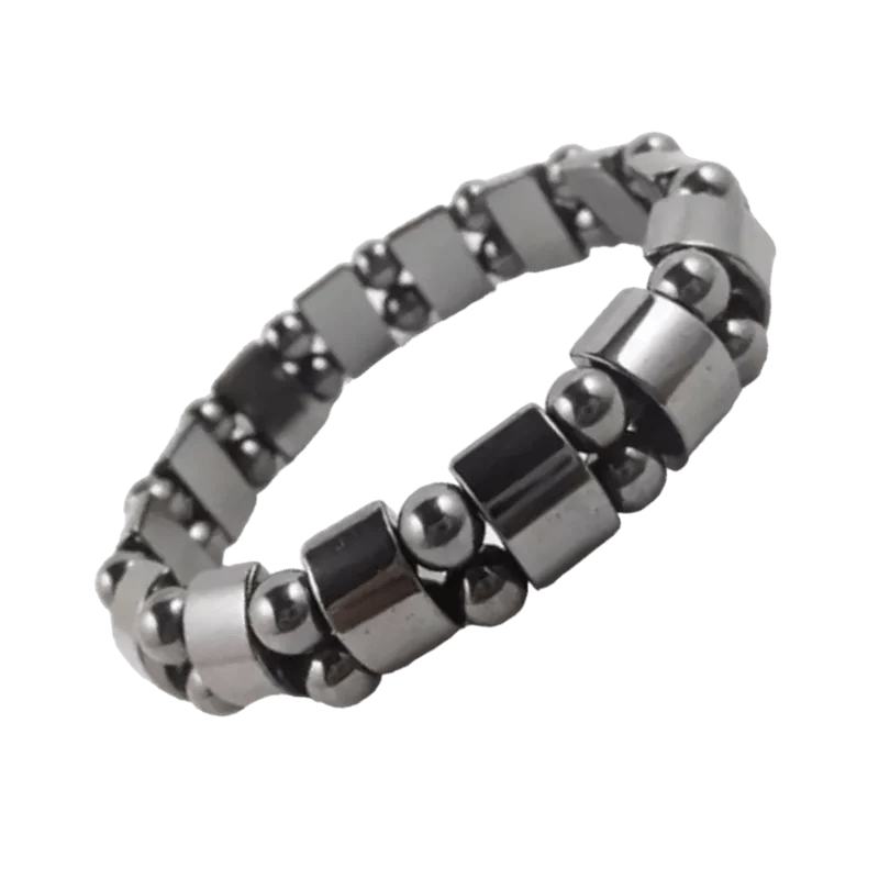 Verstelbare Natuursteen Armband Met Hematiet - Unisex