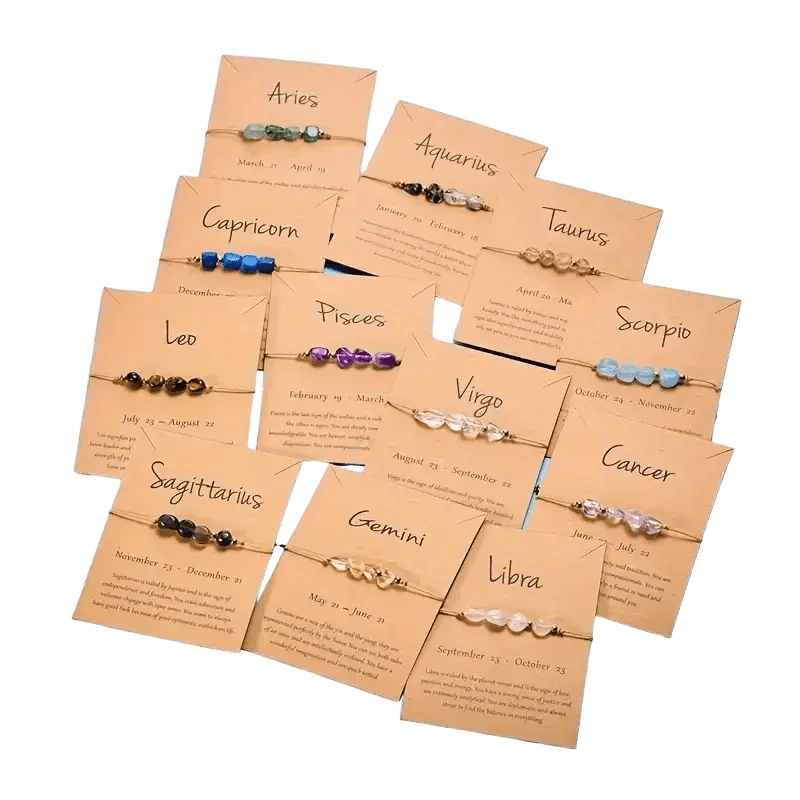 Verstelbare Sterrenbeeld Armband - Natuursteen - Leeuw 23 Juli - 22 Augustus - Unisex