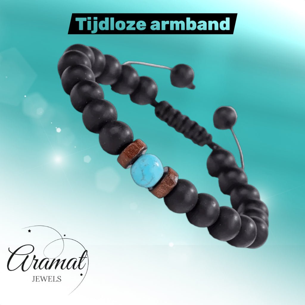 Verstelbare Turkoois Armband natuursteen - Unisex