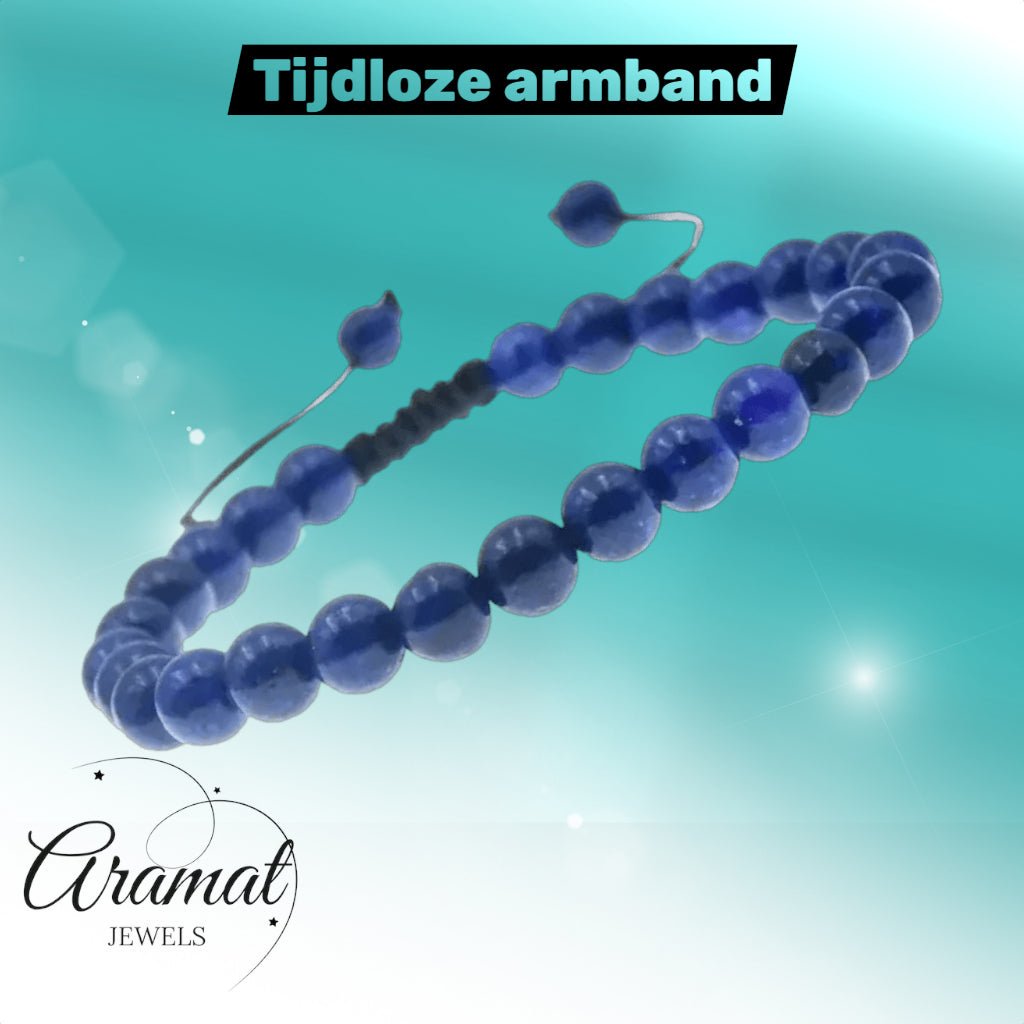 Verstelbare Lapis Lazuli Armband natuursteen