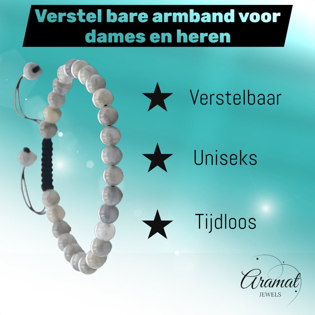 Verstelbare Labradoriet Armband - Unisex