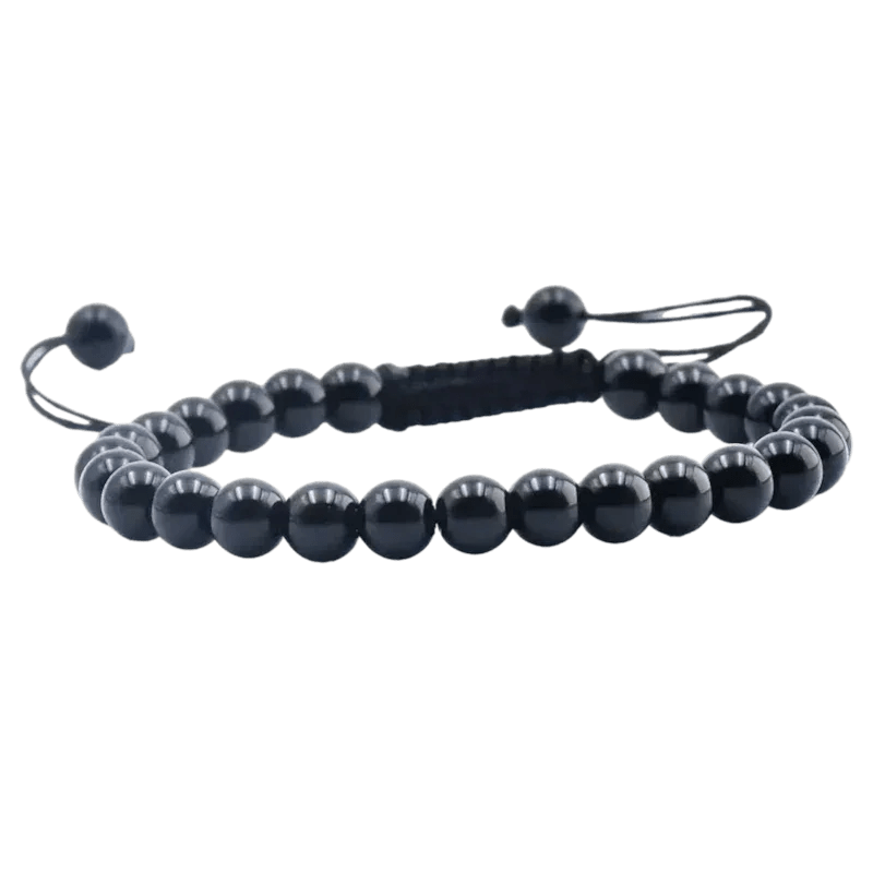 Verstelbare Zwarte Onyx Armband natuursteen - Unisex