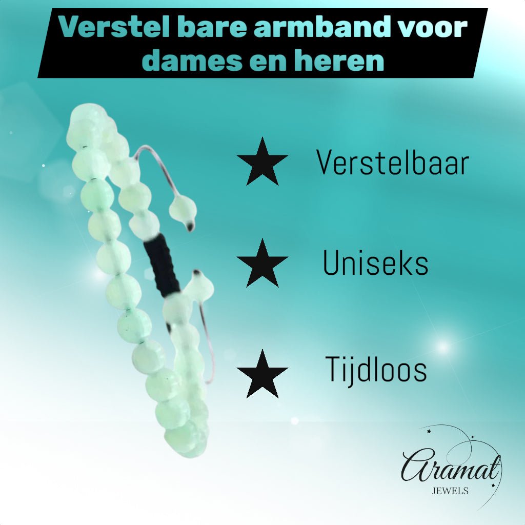 Verstelbare Armband Met Groene Aventurijn