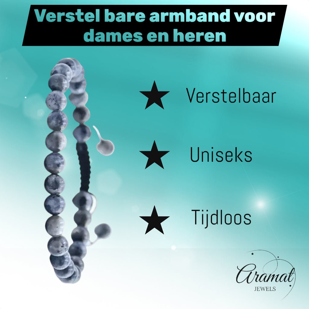 Verstelbare Larvikiet Labradoriet Armband - Unisex