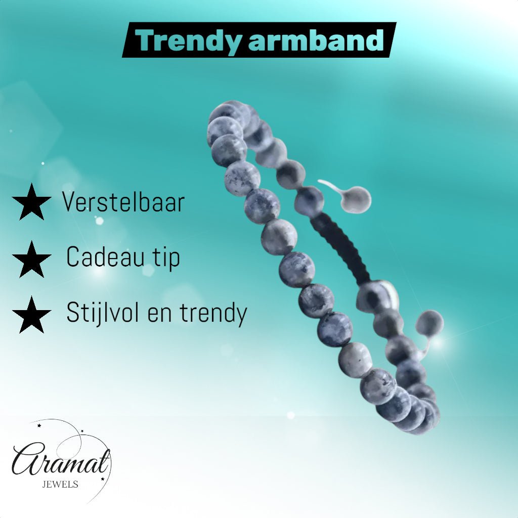 Verstelbare Larvikiet Labradoriet Armband - Unisex