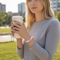 Roze Kwarts Armband verstelbaar - Unisex