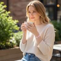 Roze Kwarts Armband verstelbaar - Unisex