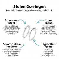 Stalen Gedraaide Oorringen -