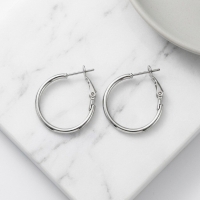 Oorringen &acirc;&euro;&ldquo; Klassieke Basic Hoepel Creolen RVS Zilverkleur (Diverse Maten) - 20mm