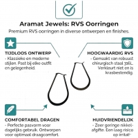 Zwarte Hoepel Oorbellen - Oorringen ovaal - Zwart / 30mm -