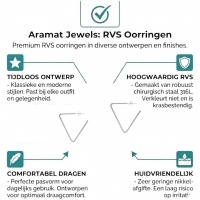 Stalen Driehoek Hoepel Oorstekers - Dames -