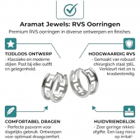 Zilverkleurige Stalen Oorringen Grieks Motief -