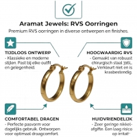 Oorringen &acirc;&euro;&ldquo; 20mm Creool Anker & Ster Motief RVS Goudkleur Dames -