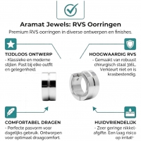 Stalen Oorringetjes Zilverkleur Accent &acirc;&euro;&ldquo; 13x7mm Huggies -