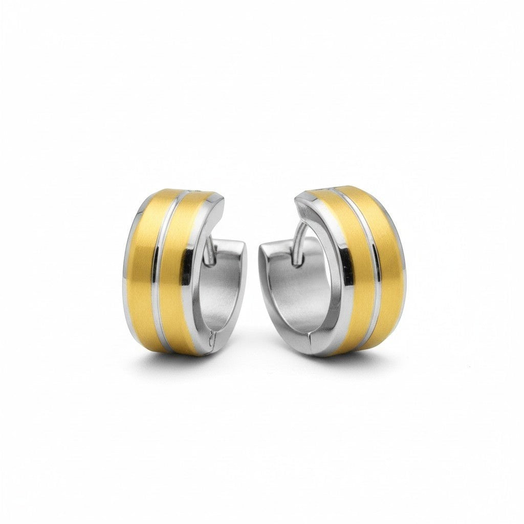 Huggies &acirc;&euro;&ldquo; Bicolor RVS met Goudaccent (14mm) -