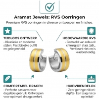 Huggies &acirc;&euro;&ldquo; Bicolor RVS met Goudaccent (14mm) -