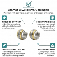 Huggies &acirc;&euro;&ldquo; Bicolor RVS Gediamanteerd Design (Goudkleur & Zilverkleur) -