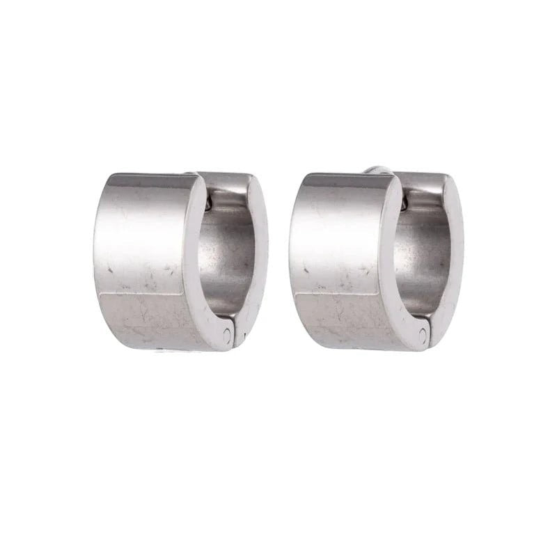 Brede Zilverkleurige Rvs huggies - 13mm -