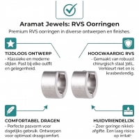 Brede Zilverkleurige Rvs huggies - 13mm -