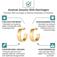 Trendy Goudkleurige Stalen hoepel Oorbellen -