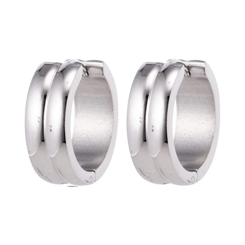 RVS Huggie Oorringen - unisex - 20x7mm -
