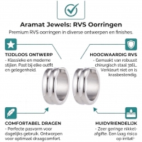 RVS Huggie Oorringen - unisex - 20x7mm -