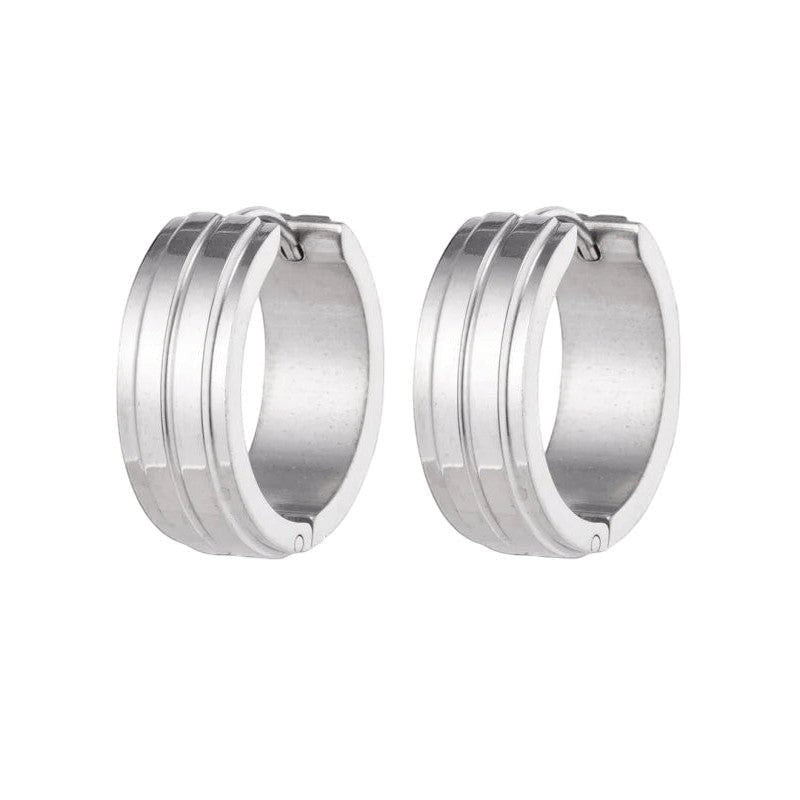 Zilverkleurige RVS Klapcreolen - 20 mm -