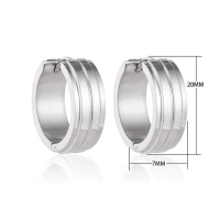 Zilverkleurige RVS Klapcreolen - 20 mm -